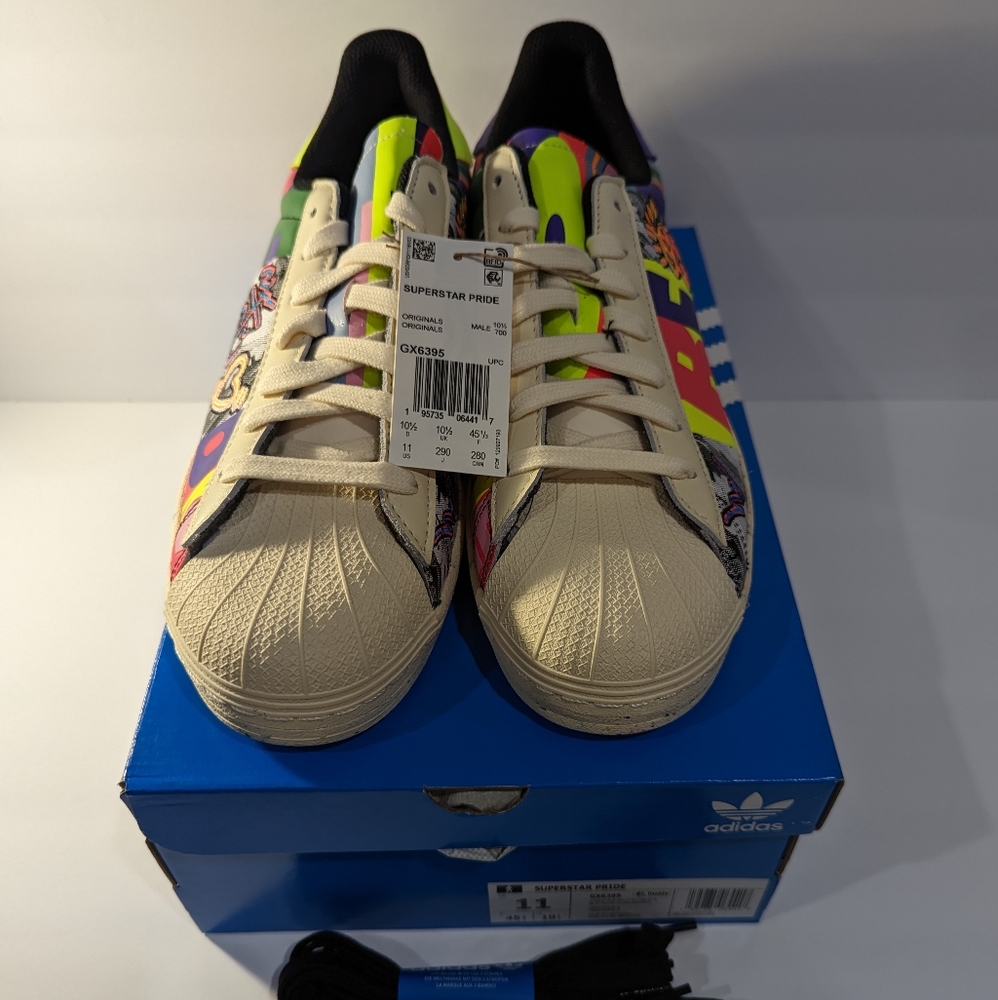 Man's Adidas Superstar shoes